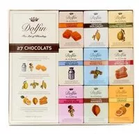 Mängden socker i Minitafel Sortiert (27 X 10 G), Minitablette, Gift Box, Dolfin