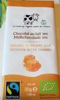Mängden socker i Chocolat au lait caramel beurre salé