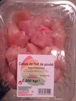 Mängden socker i Cubes de filet de poulet