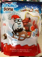 Mängden socker i Schoko-Bons - Bonbons de chocolat fourrés au lait et aux noisettes