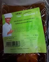 Mängden socker i Filets de poulets sauce grand-mère