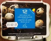 Mängden socker i Oeufs frais de cailles élevées au sol