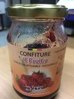 Mängden socker i Confiture 4 fruits