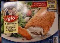 Mängden socker i 4 suprêmes de cabillaud panés