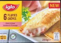 Mängden socker i Crêpes jambon et fromage