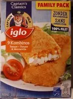 Mängden socker i Captain's Classic 9 Kombinos tomate & mozzarella