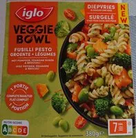 Mängden socker i Veggie bowl - Fusilli pesto légumes