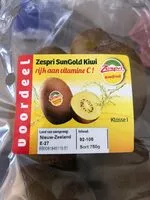 Mängden socker i Zespri SunGold