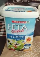 Mängden socker i Feta greca dop in cubetti