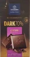 Mängden socker i Tablette au chocolat noir 70%