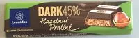 Mängden socker i Chocolat noir 45% praliné