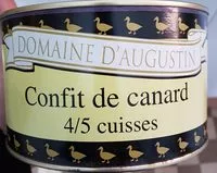 Mängden socker i Confit de canard 4/5 cuisses