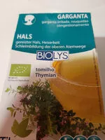 Mängden socker i Biolys Thym Infusion