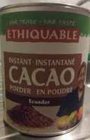 Mängden socker i Instantané cacao en poudre ecuador