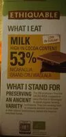 Mängden socker i Chocolat lait Nicaragua 53%