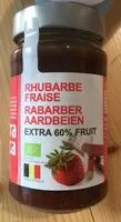 Mängden socker i Confiture rhubarbe fraise