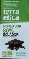 Mängden socker i Ecuador cacao national noir 80%