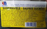 Mängden socker i Gaufres sucrées