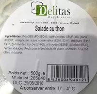 Mängden socker i Salade au thon