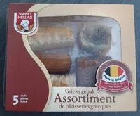 Mängden socker i Assortiment de pâtisseries grecques