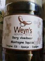 Mängden socker i Weyn's honing miel