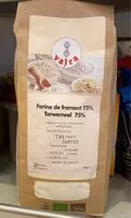 Mängden socker i Farine de froment 75%