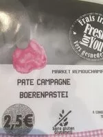 Mängden socker i Pâté campagne
