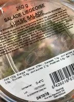 Mängden socker i Salade Liégeoise