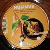 Mängden socker i Hummus lentilles raisins secs