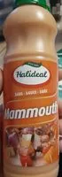 Mängden socker i Sauce Mammouth Halideal