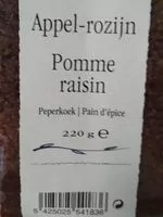 Mängden socker i Pain d'épice pomme raisin