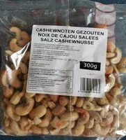 Mängden socker i Noix de cajou salées