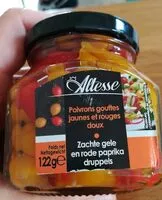 Mängden socker i Poivrons gouttes jaunes et rouges doux