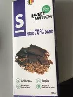 Mängden socker i Sweet switch Schokolade 70% mit Stevia