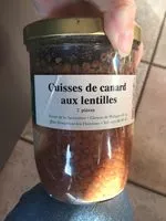 Mängden socker i Cuisses de canard aux lentilles
