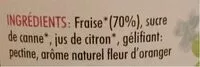 Mängden socker i Confiture fraise & fleur d’oranger