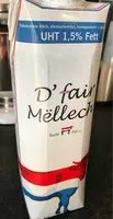 Mängden socker i Le Lait Equitable / D'fair Mëllech