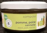 Mängden socker i Compote pomme, poire, cannelle