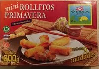Mängden socker i Mini rollitos de primavera