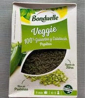 Mängden socker i Pates rigatonis veggie petits pois et courgettes