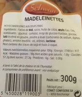Mängden socker i Madeleinettes