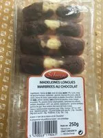 Mängden socker i Madeleines longues marbrées au chocolat