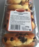 Mängden socker i Madeleines longues raisind