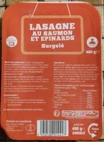Mängden socker i Lasagnes au saumon et épinards surgelés