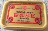 Mängden socker i Beurre de marque Rose