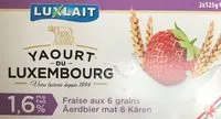 Mängden socker i Yaourt du Luxembourg Fraise aux 6 grains