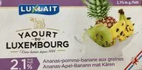 Mängden socker i Yaourt ananas pomme banane aux graines