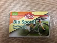 Mängden socker i Bio Sportif Barre aux fruits