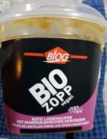 Mängden socker i Bio Zopp Vegan lentilles corail