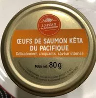 Mängden socker i Oeufs de saumon kéta du pacifique